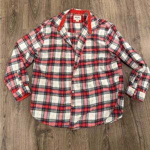 American Eagle Outfitters Red and White Checkered Shirt